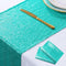 ShinyBeauty Mint Green Table Runners, 2Packs 12''x72'' Teal Sequin Glitter Fabric for Birthday Party Celebration