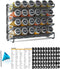 SpaceAid Spice Rack Organizer with 24 Spice Jars, 386 Spice Labels, Chalk
