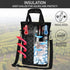 OPUX Insulated 2 Bottle Wine Carrier Tote, Leakproof Wine Cooler Bag for BYOB Picnic, Portable Wine Case, Checker Black