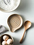 Spoon Holder, Porcelain Cooking Spoon Rest for Stove Top, Large Utensil Rest for Kitchen Counter