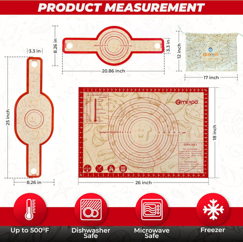 Sourdough Bread Baking Supplies, 2 PCS Non-Stick Silicone Bread Sling for Dutch Oven, Resuable Making Bread Tools and Supplies, Bread Baking Mat Set With Long Handles, Sourdough Starter Kit, Bread Bag