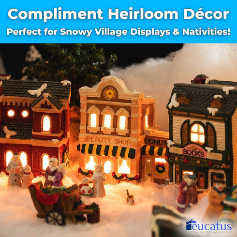 Super Realistic Fake Snow Blanket - 15 sqft Cotton-Like Fluffy Snow for Winter Mantle Village, 1 Pack, Crisp