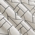 Archaeo Mid-Century Modern Fragmented Geometric Embroidery Curtain, Natural Linen Blend, 50" x 63", Black/Linen