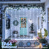 300 9.8x9.8Ft 8 JMEXSUSS LED Curtain Lights Indoor with Remote, White Christmas Lights Plug in, Modes White String