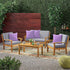 26X26 Set 2 VAKADO Outdoor Waterproof Throw Pillow Covers of Decorative Purple Patio Furniture Cushion Cases Outside