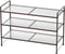 Simple Houseware 3-Tier Stackable Mesh Shoe Rack, Bronze