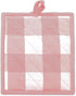 DII Buffalo Check Kitchen Collection - Classic Farmhouse Kitchen Set, Potholder, 2 Piece, Pink & White