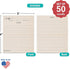 321Done Folding Recipe Cards (Set of 50) - Folds to 3x5 from 6x5 - Double-Sided From the Kitchen Of Vintage Rustic Kraft Design Heavy Cardstock - For Bridal Shower Housewarming - Made in the USA