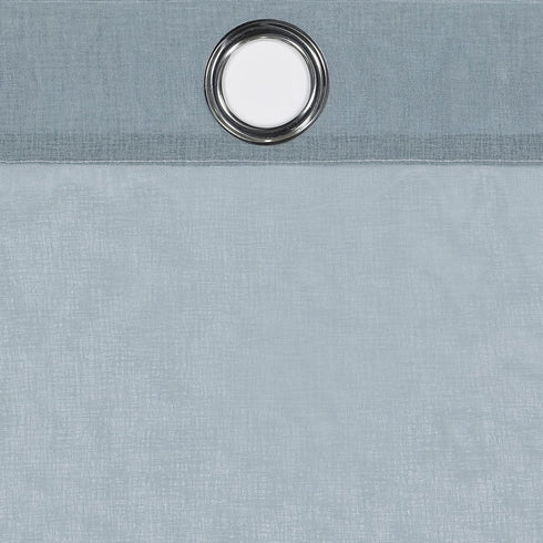 ECLIPSE Ines Printed Ombre Textured Light Filtering Grommet Window Curtains for Bedroom (2 Panels), Aqua 52 in x 84 in