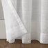 Clean Window Textured Slub Stripe Anti-Dust Allergy/Pet Friendly Sheer Curtain Panel, White, 52" W x 84" L