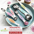 Spring Chef Stainless Steel Magnetic Measuring Spoons Set of 8 with Leveler for Baking and Cooking
