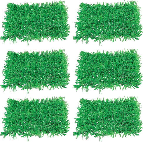Beistle 6 Piece Green Tissue Paper, Artificial Grass Mat Squares for DIY Crafts Spring Summer Easter Party Decorations