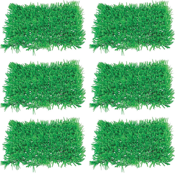 Beistle 6 Piece Green Tissue Paper, Artificial Grass Mat Squares for DIY Crafts Spring Summer Easter Party Decorations