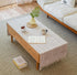 LAVSHOME Modern Coffee Table Cloth with Storage Pockets on Both Side,Farmhouse Coffee Table