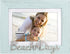 Malden International Designs Beach Days Picture Frame - 4x6 or 5x7, Turquoise, Silver Finish with Starfish Icon