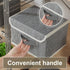 ENUMAIL Closet, 3 Pack 10.2 7.9 6.7in Storage Boxes, Collapsible Storage Bins with Lids, Cotton and linen cloth Storage