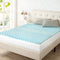 ZINUS 1.5 Inch Swirl Gel Cooling Memory Foam Mattress Topper, CertiPUR-US Certified, Full Size, Light Blue