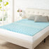 ZINUS 1.5 Inch Swirl Gel Cooling Memory Foam Mattress Topper, CertiPUR-US Certified, Full Size, Light Blue