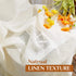 NICETOWN Linen Sheer Curtains, Rod Pocket & Back Tab Vertical Window Treatments for Living Room, Natural, W52 x L84,