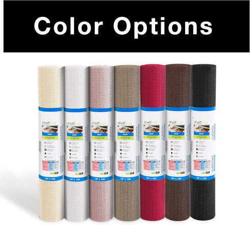 Smart Design Original Grip Shelf Liner - 18 Inch x 15 Feet, Non Adhesive, Easy Clean, Non Slip Rubber Mat, Very Berry