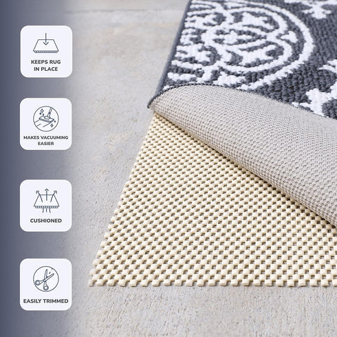 Slip-Stop Super Grip Outdoor Rug Pad - USA-Made Non-Slip Gripper for Hardwood Floors, 3 x 5 ft