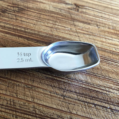 AllSpice Stainless Steel Double Sided Measuring Spoon - 1/2 Teaspoon and 1/4 Teaspoon