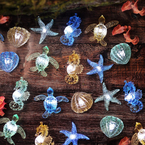 Indoor Ocean Theme String Lights - 10ft 30 LED Nautical Décor, USB or Battery Operated Twinkle Fairy Lights for