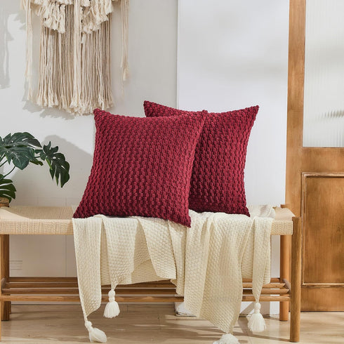 22x22 Inch Set 2 (55x55cm) GAWAMAY Decorative Throw Pillow Covers of for Living Room Couch Bed Sofa, Farmhouse Square