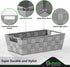 NEATERIZE Closet Organization and Storage Baskets, Set of 9 for Bathroom, Laundry, Baby Nursery, Dark Grey