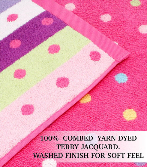 ORIGINAL KIDS Set 12 100% 12x12 Wash Cloth - Bath Time Sugar and Spice of Washcloths - Cotton Jacquard Super Soft