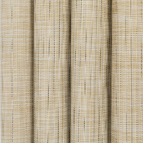 SHACOS Small Round Table Placemats - Wedge Placemat Set of 4, Non-Slip Heat Resistant Woven Vinyl, Beige Yellow