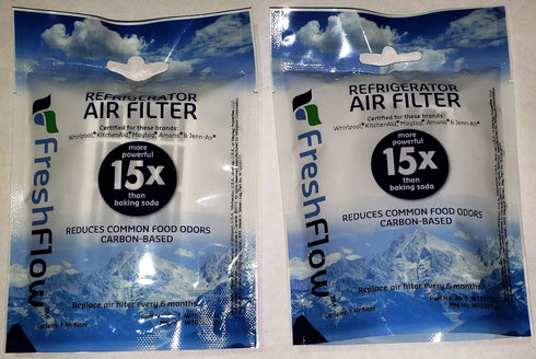 Fresh Flow W10311524 Air Filter Cartridge for Whirlpool Refrigerator - 2-Pack