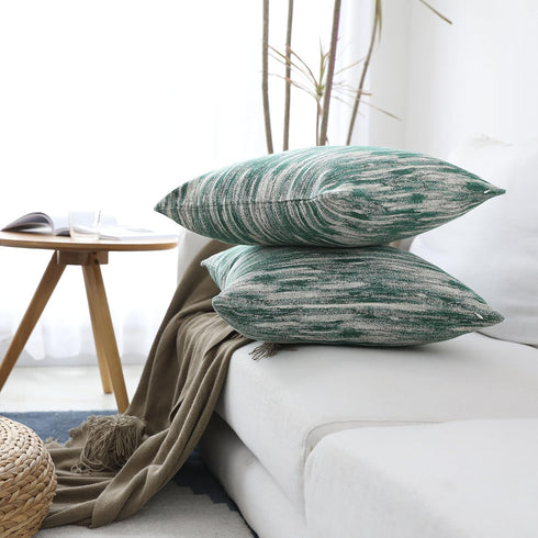 Home Brilliant Lumbar Throw Pillow Covers, Green, 2 Pieces (12 x 20 inches, 30x50 cm), Farmhouse Decorations for Bedding