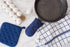 DII Basic Terry Collection Quilted 100% Cotton, Nautical Blue, Pan Handle, 3 Piece