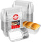 Stock Your Home Disposable Aluminum Mini Loaf Pans with Lids, 1 lb (50 Pack) for Cake, Bread Packaging