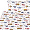 J-pinno Building Construction Car Truck Digger Transport Vehicle Twin 100% Cotton 3 Pieces