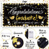 90shine Graduation Decorations - Class of 2025 Lighted Congrats Grad Banner, 25PCS Black Party Supplies