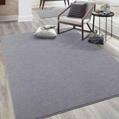 Keeko Soft Area Rugs for Bedroom Living Room, 2x3 Grey Modern Indoor Low Pile Fluffy Small Rug for Kitchen Decor