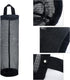 Sulimy Mesh Garbage Bag Holder Dispensers, 2pcs Folding Trash Bags Organizers with 2 Hooks for Home Kitchen, Black