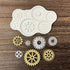 3 Pieces Steampunk Style Fondant Molds, Gear, Clock Wheel, Cogs, Sugar Craft, Cake Decorating, Epoxy Resin Silicone,