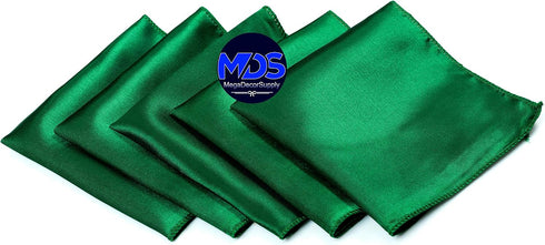 MDS Pack of 50 Satin Napkin Square, 12 X 12 Inches, Silky Smooth Dinner Table Napkins for Weddings, Parties