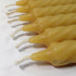 100% Pure Beeswax Spiral Twist Taper Candles - Organic Set of 6, 8 Inches Tall, 3/4 Inch Diameter