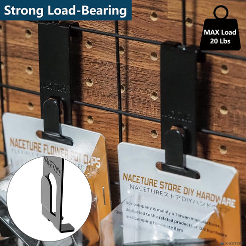NACETURE Gridwall Hooks, 16 Pcs Display Hooks for Grid Wall Panel, Durable Wall Hooks for Hanging Retail Items