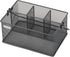 Mind Reader Utensil Holder, Metal Mesh Cutlery Organizer Caddy for Kitchen, 10"L x 7"W x 4.75"H, Gray