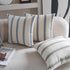 22x22 Set 2, Cethom Boho Throw Pillow Covers of Navy Blue Striped Decorative Pillow Cases for Couch Chair Bed, Textured