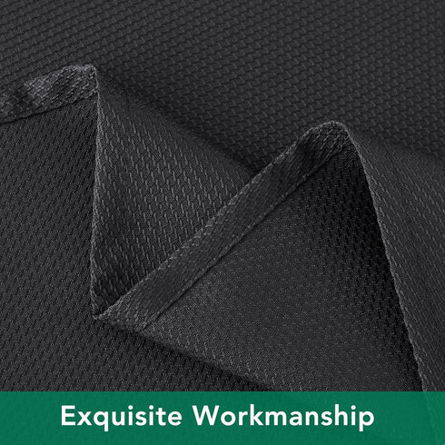 Biscaynebay Textured Fabric Round Tablecloths 60", Black Water Resistant Table Cloth for Dining and Parties