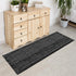 Hallway Runner Rug 2'x6' - Black and White Cotton Machine Washable Rug with Tassels, Boho Indoor Area Mat for Kitchen
