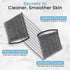 2-Pack 1 1 Japanese Exfoliating Washcloth for Back & Body - Charcoal & Silver Ion Exfoliating Towel with Handles