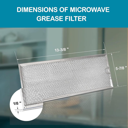 Replacement Grease Filter for Whirlpool W10208631A, GE WB06X10596, AP5617368 (2-Pack)