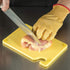 San Jamar Saf-T-Grip Plastic Cutting Board with Safety Hook, 6" x 9" x 0.375", Yellow